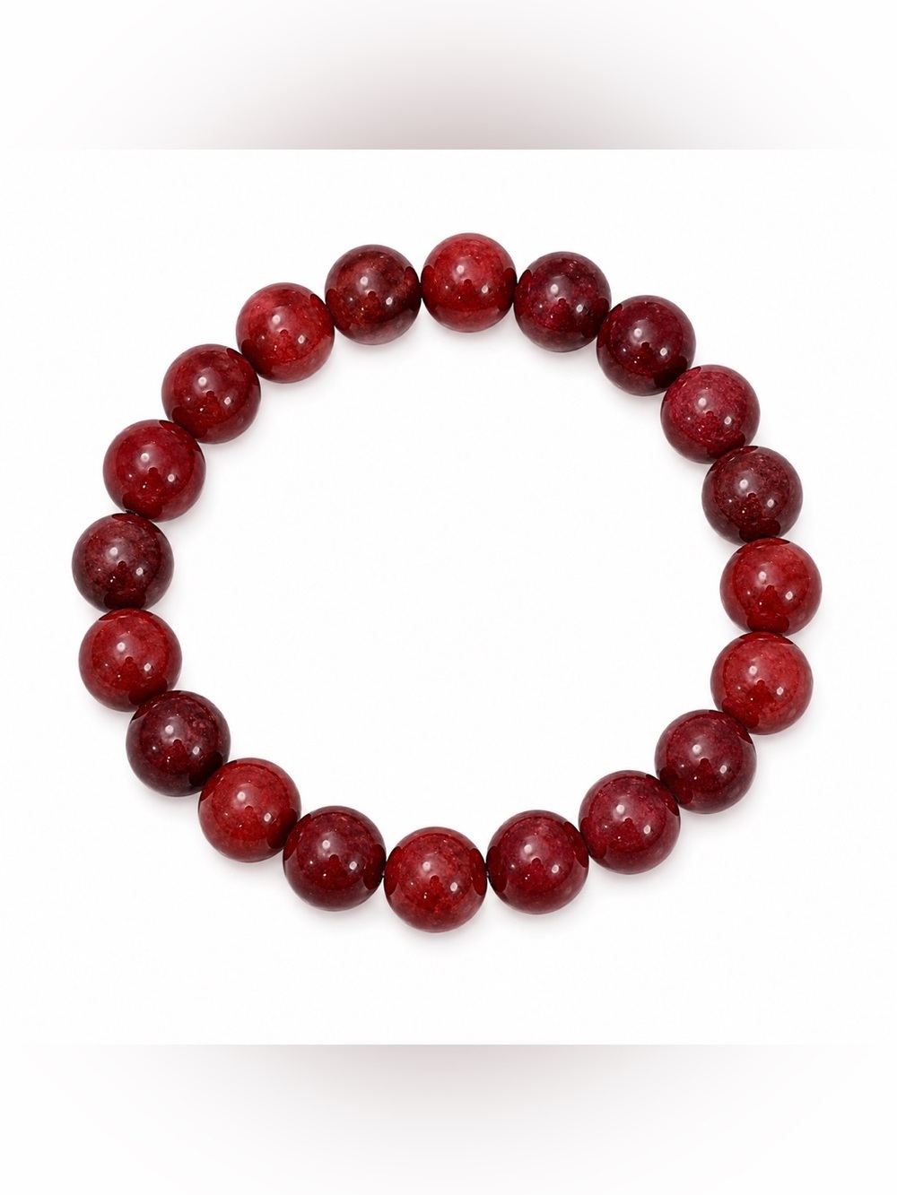Brown Bead Stretch Bracelet
